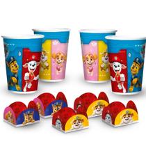 Kit Festa Patrulha Canina decoração 50 forminhas + 8 Copos Kit Festa Patrulha Canina decoração 50 forminhas + 8 Copos