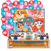 Kit festa Patrulha Canina Decoração aniversário + 25 Balão Kit festa Patrulha Canina Decoração aniversário + 25 Balão