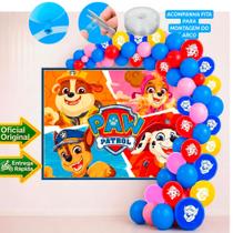 Kit festa Patrulha Canina Decoração Aniversário Painel+balão Kit festa Patrulha Canina Decoração Aniversário Painel+balão