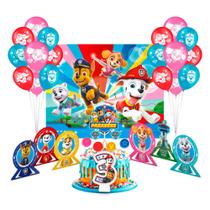 KIT Festa Patrulha Canina Topo Painel Vela n3 Balão Display KIT Festa Patrulha Canina Topo Painel Vela n3 Balão Display