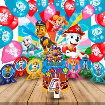 KIT Festa Patrulha Canina Topo Painel Vela n4 Balão Display