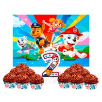 Kit festa Patrulha canina Vela + Forminhas + Painel GIGANTE Kit festa Patrulha canina Vela + Forminhas + Painel GIGANTE