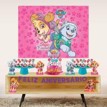 Kit festa Patrulha rosa Skye e Everest Decoração 39pçs EVA Kit festa Patrulha rosa Skye e Everest Decoração 39pçs EVA