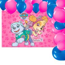 Kit festa Patrulha Skye E Everest Decoração Painel+ Balões Kit festa Patrulha Skye E Everest Decoração Painel+ Balões