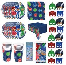 Kit Festa PJ Masks para 16 Crianças - Máscaras e Decorações Inclusas