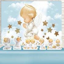 KIT Festa Prata Batizado Anjinho- IMPAKTO VISUAL KIT Festa Prata Batizado Anjinho- IMPAKTO VISUAL