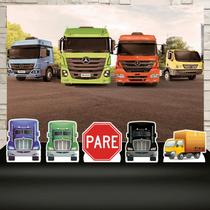 KIT Festa Prata Caminhão Caminhoneiro - IMPAKTO VISUAL KIT Festa Prata Caminhão Caminhoneiro - IMPAKTO VISUAL