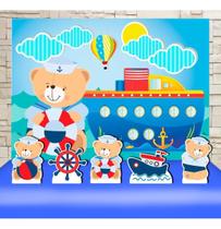 KIT Festa Prata Chá de Bebê Urso Marinheiro - IMPAKTO VISUAL