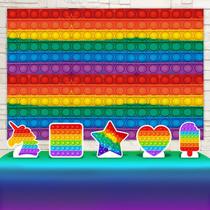 KIT Festa Prata Fidget Toys Pop It Poppet - IMPAKTO VISUAL