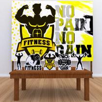 Kit Festa Prata Fitness Academia- IMPAKTO VISUAL