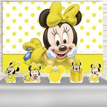 KIT Festa Prata Minnie Baby Amarelo - IMPAKTO VISUAL