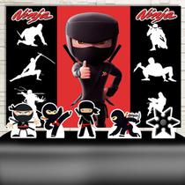 KIT Festa Prata Ninja Samurai - IMPAKTO VISUAL