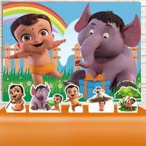 KIT Festa Prata O Pequeno Poderoso Bheem - IMPAKTO VISUAL KIT Festa Prata O Pequeno Poderoso Bheem - IMPAKTO VISUAL