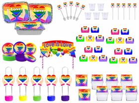 Kit Festa Pride LGBTQIA+ 311 peças (30 pessoas)