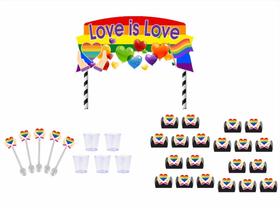 Kit Festa Pride LGBTQIA+ 601 peças preto