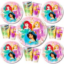 Kit Festa Princesas Disney 8 Copos 8 Pratos Aniversário Kit Festa Princesas Disney 8 Copos 8 Pratos Aniversário