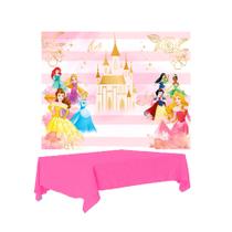 Kit festa Princesas Disney Decora Painel+ Toalha Plástica Kit festa Princesas Disney Decora Painel+ Toalha Plástica
