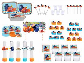 Kit festa Procurando Nemo 191 peças (20 pessoas) - Produto artesanal