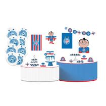 Kit Festa Pronta Decoração Bahia Tricolor Futebol - 62 unid Kit Festa Pronta Decoração Bahia Tricolor Futebol - 62 unid