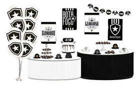 Kit Festa Pronta Decoração Botafogo Fogão Futebol - 62 Unid Kit Festa Pronta Decoração Botafogo Fogão Futebol - 62 Unid