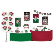Kit Festa Pronta Decoração Fluminense Tricolor - 62 unid Kit Festa Pronta Decoração Fluminense Tricolor - 62 unid