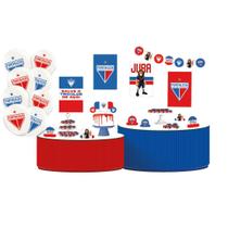 Kit Festa Pronta Decoração Fortaleza Leão Tricolor - 62 unid Kit Festa Pronta Decoração Fortaleza Leão Tricolor - 62 unid