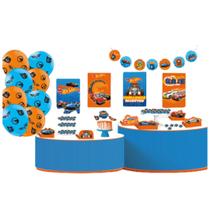 Kit Festa Pronta Decoração Hot Wheels - 62 unid Kit Festa Pronta Decoração Hot Wheels - 62 unid