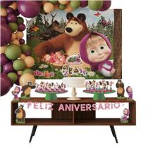 Kit Festa Pronta Decoração Masha e o Urso - 39 unid Kit Festa Pronta Decoração Masha e o Urso - 39 unid