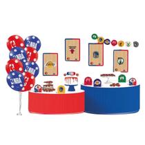 Kit Festa Pronta Decoração NBA League Basquete - 62 unid Kit Festa Pronta Decoração NBA League Basquete - 62 unid