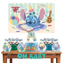 Kit Festa Pronta Decoração Stitch Baby Disney C/ 33 Itens Kit Festa Pronta Decoração Stitch Baby Disney C/ 33 Itens