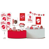 Kit Festa Pronta Decoração Vila Nova Tigrão - 62 unid Kit Festa Pronta Decoração Vila Nova Tigrão - 62 unid