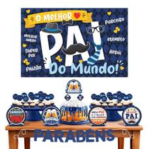 Kit Festa Pronta Dia Dos Pais Decoração C/ 33 Itens