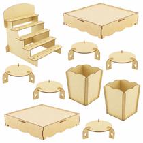 Kit Festa Provençal mdf Liso - 10 Peças - Linha Temática Kit Festa Provençal mdf Liso - 10 Peças - Linha Temática