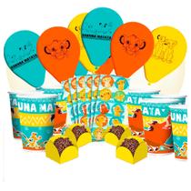 Kit festa Rei Leão 117 pçs decoração aniversário completa