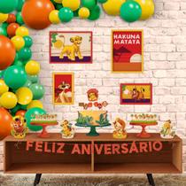 Kit festa REI LEÃO Decoração Aniversário completo EVA 40 pçs