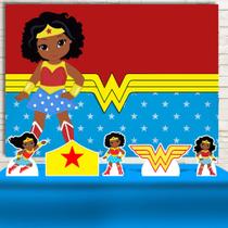 Kit Festa Rubi Mulher Maravilha Cute Negra - IMPAKTO VISUAL