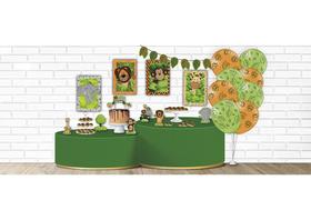 Kit Festa Safári 62 Itens Quadros + Faixa + Enfeites + Topo de Bolo Kit Festa Safári 62 Itens Quadros + Faixa + Enfeites + Topo de Bolo