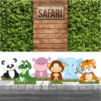 Kit Festa Safari Animal 6 Display + Painel Aniversário - Decorando e grudando