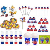 Kit festa Sonic 99 peças (10 pessoas)