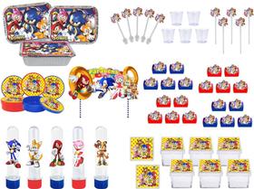 Kit festa Sonic e sua Turma 191 peças (20 pessoas)