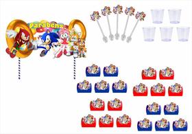 kit festa Sonic e sua Turma 61 peças - Produto artesanal