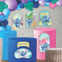 Kit festa Stitch Baby Decoração Aniversário completa 6pçs Kit festa Stitch Baby Decoração Aniversário completa 6pçs