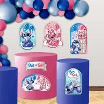 Kit festa Stitch Chá Revelação Decoração Aniversário EVA 6pç Kit festa Stitch Chá Revelação Decoração Aniversário EVA 6pç