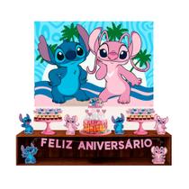 Kit Festa Stitch Rosa Decoração Aniversário em EVA completo
