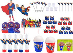 Kit festa Super Man 105 peças (10 pessoas)