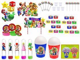 Kit Festa Super Mario Bros 155 peças (20 pessoas) - Produto artesanal