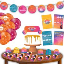 Kit Festa Tardezinha 62 Peças Comemoração Aniversário Evento Festcolor Kit Festa Tardezinha 62 Peças Comemoração Aniversário Evento Festcolor