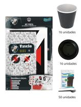 Kit Festa Time Vasco da Gama Completa Decoração, Copos, Pratos e Garfos Kit Festa Time Vasco da Gama Completa Decoração, Copos, Pratos e Garfos