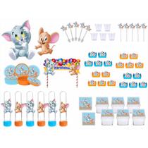 Kit Festa Tom e Jerry Baby 173 peças (20 pessoas) painel e cx