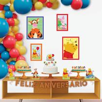 Kit festa Ursinho Pooh Decoração Aniversário completa 40pçs
